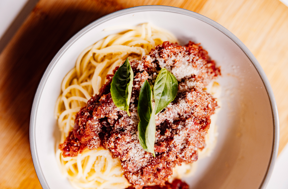 Spaghetti Bolognese with Lion’s Mane Mince